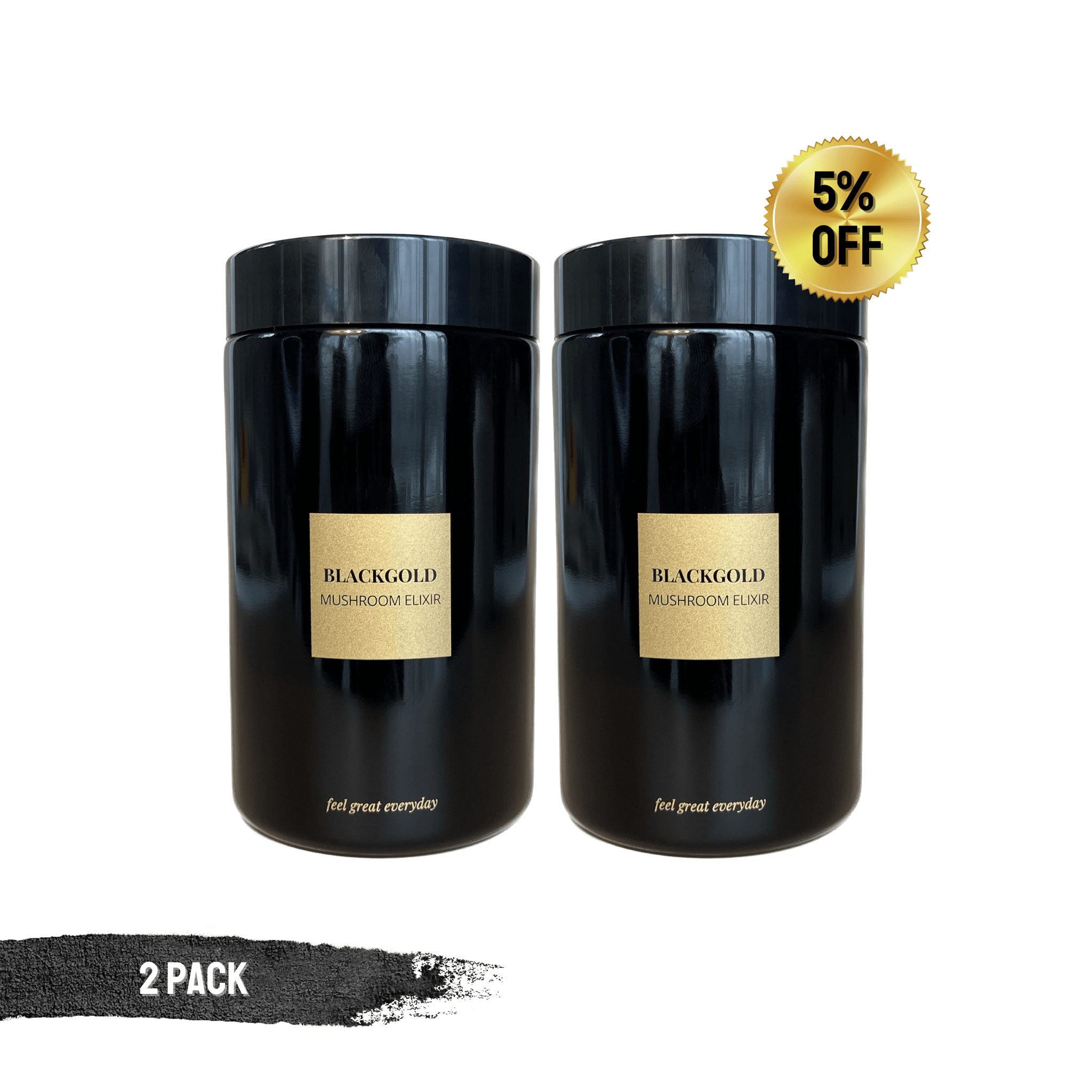 Blackgold Glass Jar